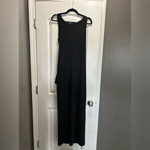 NWT Small Petite Elegant Black Sleeveless Maxi Dress